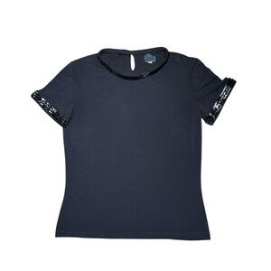 D&G Dolce Gabbana vintage sheer top with sequin neck